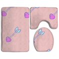 thumbnail image 1 of PUDMAD Arrow 3 Piece Bathroom Rugs Set Bath Rug Contour Mat and Toilet Lid Cover, 1 of 2