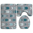 thumbnail image 1 of PUDMAD Arrow Feathers- Rotated 3 Piece Bathroom Rugs Set Bath Rug Contour Mat and Toilet Lid Cover, 1 of 2