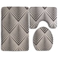thumbnail image 1 of PUDMAD Art 3 Piece Bathroom Rugs Set Bath Rug Contour Mat and Toilet Lid Cover, 1 of 2
