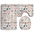 thumbnail image 1 of PUDMAD Art 3 Piece Bathroom Rugs Set Bath Rug Contour Mat and Toilet Lid Cover, 1 of 2