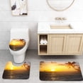 thumbnail image 1 of PUDMAD Art Beautiful Sunrise Over Tropical Beach 3 Piece Bathroom Rugs Set Bath Rug Contour Mat and Toilet Lid Cover, 1 of 2