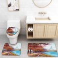 thumbnail image 1 of PUDMAD Art Eiffel Tower View from Seine River in Autumn Romantic Paris Day in Fall Cityscape 3 Piece Bathroom Rugs Set Bath Rug Contour Mat and Toilet Lid Cover, 1 of 2