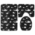 thumbnail image 1 of PUDMAD Art Love You Love Heart 3 Piece Bathroom Rugs Set Bath Rug Contour Mat and Toilet Lid Cover, 1 of 2