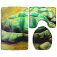 thumbnail image 1 of PUDMAD Art Tortoise 3 Piece Bathroom Rugs Set Bath Rug Contour Mat and Toilet Lid Cover, 1 of 2