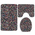 thumbnail image 1 of PUDMAD Ashley Dots 3 Piece Bathroom Rugs Set Bath Rug Contour Mat and Toilet Lid Cover, 1 of 2