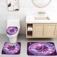 thumbnail image 1 of PUDMAD Astrology Zodiac Circle in Space Abstract Gender Signs Star Shape Center 3 Piece Bathroom Rugs Set Bath Rug Contour Mat and Toilet Lid Cover, 1 of 2