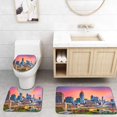thumbnail image 1 of PUDMAD Atlanta Georgia USA Skyline 3 Piece Bathroom Rugs Set Bath Rug Contour Mat and Toilet Lid Cover, 1 of 2