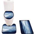 thumbnail image 1 of PUDMAD Autumn Foggy dscape in par g Mountains ROM ia Europe 3 Piece Bathroom Rugs Set Bath Rug Contour Mat and Toilet Lid Cover, 1 of 2