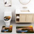 thumbnail image 1 of PUDMAD Autumn Landscape in Morning 3 Piece Bathroom Rugs Set Bath Rug Contour Mat and Toilet Lid Cover, 1 of 2