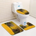thumbnail image 1 of PUDMAD Autumn Leaf 3 Piece Bathroom Rugs Set Bath Rug Contour Mat and Toilet Lid Cover, 1 of 2