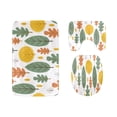 thumbnail image 1 of PUDMAD Autumn Leavestropical Coconut Palm Trees Forest 3 Piece Bathroom Rugs Set Bath Rug Contour Mat and Toilet Lid Cover, 1 of 2