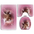 thumbnail image 1 of PUDMAD Autumn Rose 3 Piece Bathroom Rugs Set Bath Rug Contour Mat and Toilet Lid Cover, 1 of 2