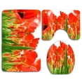 thumbnail image 1 of PUDMAD Autumn Trail 3 Piece Bathroom Rugs Set Bath Rug Contour Mat and Toilet Lid Cover, 1 of 2