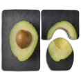 thumbnail image 1 of PUDMAD Avocado 3 Piece Bathroom Rugs Set Bath Rug Contour Mat and Toilet Lid Cover, 1 of 2