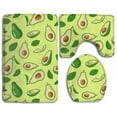 thumbnail image 1 of PUDMAD Avocado 3 Piece Bathroom Rugs Set Bath Rug Contour Mat and Toilet Lid Cover, 1 of 2