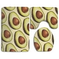 thumbnail image 1 of PUDMAD Avocado 3 Piece Bathroom Rugs Set Bath Rug Contour Mat and Toilet Lid Cover, 1 of 2
