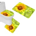 thumbnail image 1 of PUDMAD Awesome Sunflower 3 Piece Bathroom Rugs Set Bath Rug Contour Mat and Toilet Lid Cover, 1 of 2