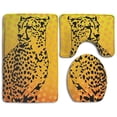 thumbnail image 1 of PUDMAD Baby Cute Leopards 3 Piece Bathroom Rugs Set Bath Rug Contour Mat and Toilet Lid Cover, 1 of 2