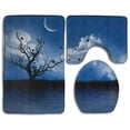 thumbnail image 1 of PUDMAD Baby Fancy Moon Lake 3 Piece Bathroom Rugs Set Bath Rug Contour Mat and Toilet Lid Cover, 1 of 2