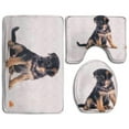 thumbnail image 1 of PUDMAD Baby German Shepherd 3 Piece Bathroom Rugs Set Bath Rug Contour Mat and Toilet Lid Cover, 1 of 2