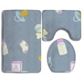 thumbnail image 1 of PUDMAD Baby Milk Bottle 3 Piece Bathroom Rugs Set Bath Rug Contour Mat and Toilet Lid Cover, 1 of 2
