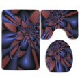 thumbnail image 1 of PUDMAD Background Woven Patterns 3 Piece Bathroom Rugs Set Bath Rug Contour Mat and Toilet Lid Cover, 1 of 2
