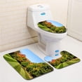 thumbnail image 1 of PUDMAD Backyard 3 Piece Bathroom Rugs Set Bath Rug Contour Mat and Toilet Lid Cover, 1 of 2