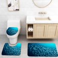 thumbnail image 1 of PUDMAD Bait Ball Palau Micronesia 3 Piece Bathroom Rugs Set Bath Rug Contour Mat and Toilet Lid Cover, 1 of 2