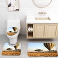 thumbnail image 1 of PUDMAD Balloon Ride Over Serengeti Tanzania 3 Piece Bathroom Rugs Set Bath Rug Contour Mat and Toilet Lid Cover, 1 of 2