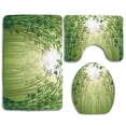 thumbnail image 1 of PUDMAD Bamboo Bamboo Trees in Rain Forest Far Eastern Wildlife Tropical Nature Style 3 Piece Bathroom Rugs Set Bath Rug Contour Mat and Toilet Lid Cover, 1 of 2