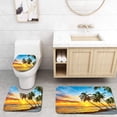 thumbnail image 1 of PUDMAD Barbados 3 Piece Bathroom Rugs Set Bath Rug Contour Mat and Toilet Lid Cover, 1 of 2