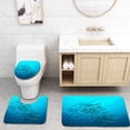 thumbnail image 1 of PUDMAD Barracudas Palau Micronesia 3 Piece Bathroom Rugs Set Bath Rug Contour Mat and Toilet Lid Cover, 1 of 2