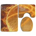 thumbnail image 1 of PUDMAD Basketball in Fire Sport 3 Piece Bathroom Rugs Set Bath Rug Contour Mat and Toilet Lid Cover, 1 of 2
