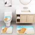 thumbnail image 1 of PUDMAD Beach Accessories Close up 3 Piece Bathroom Rugs Set Bath Rug Contour Mat and Toilet Lid Cover, 1 of 2