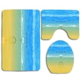 thumbnail image 1 of PUDMAD Beach Sand Sun Pelicans Love Style 3 Piece Bathroom Rugs Set Bath Rug Contour Mat and Toilet Lid Cover, 1 of 2