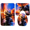 thumbnail image 1 of PUDMAD Beach Sea Shell 3 Piece Bathroom Rugs Set Bath Rug Contour Mat and Toilet Lid Cover, 1 of 2