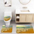 thumbnail image 1 of PUDMAD Beach Waves Riviera Sunset Landscape Cancun Caribbean Tropical Paradise 3 Piece Bathroom Rugs Set Bath Rug Contour Mat and Toilet Lid Cover, 1 of 2