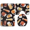 thumbnail image 1 of PUDMAD Bear 3 Piece Bathroom Rugs Set Bath Rug Contour Mat and Toilet Lid Cover, 1 of 2