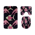 thumbnail image 1 of PUDMAD Beautiful Abstract Fish 3 Piece Bathroom Rugs Set Bath Rug Contour Mat and Toilet Lid Cover, 1 of 2