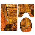 thumbnail image 1 of PUDMAD Beautiful Autumn Trees 3 Piece Bathroom Rugs Set Bath Rug Contour Mat and Toilet Lid Cover, 1 of 2