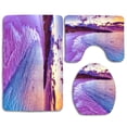 thumbnail image 1 of PUDMAD Beautiful Beach Summer 3 Piece Bathroom Rugs Set Bath Rug Contour Mat and Toilet Lid Cover, 1 of 2