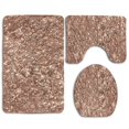 thumbnail image 1 of PUDMAD Beautiful Bling Style 3 Piece Bathroom Rugs Set Bath Rug Contour Mat and Toilet Lid Cover, 1 of 2