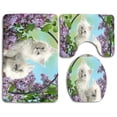 thumbnail image 1 of PUDMAD Beautiful Burmese Kittens 3 Piece Bathroom Rugs Set Bath Rug Contour Mat and Toilet Lid Cover, 1 of 2