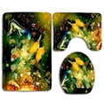 thumbnail image 1 of PUDMAD Beautiful Butterflies Style 3 Piece Bathroom Rugs Set Bath Rug Contour Mat and Toilet Lid Cover, 1 of 2