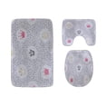 thumbnail image 1 of PUDMAD Beautiful Crowns for Girls 3 Piece Bathroom Rugs Set Bath Rug Contour Mat and Toilet Lid Cover, 1 of 2