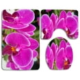 thumbnail image 1 of PUDMAD Beautiful Flowers 3 Piece Bathroom Rugs Set Bath Rug Contour Mat and Toilet Lid Cover, 1 of 2