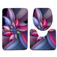 thumbnail image 1 of PUDMAD Beautiful Flowers 3 Piece Bathroom Rugs Set Bath Rug Contour Mat and Toilet Lid Cover, 1 of 2