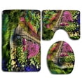 thumbnail image 1 of PUDMAD Beautiful Garden Nature Flowers 3 Piece Bathroom Rugs Set Bath Rug Contour Mat and Toilet Lid Cover, 1 of 2