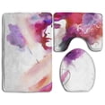 thumbnail image 1 of PUDMAD Beautiful Girl 3 Piece Bathroom Rugs Set Bath Rug Contour Mat and Toilet Lid Cover, 1 of 2