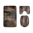 thumbnail image 1 of PUDMAD Beautiful Leopard 3 Piece Bathroom Rugs Set Bath Rug Contour Mat and Toilet Lid Cover, 1 of 2